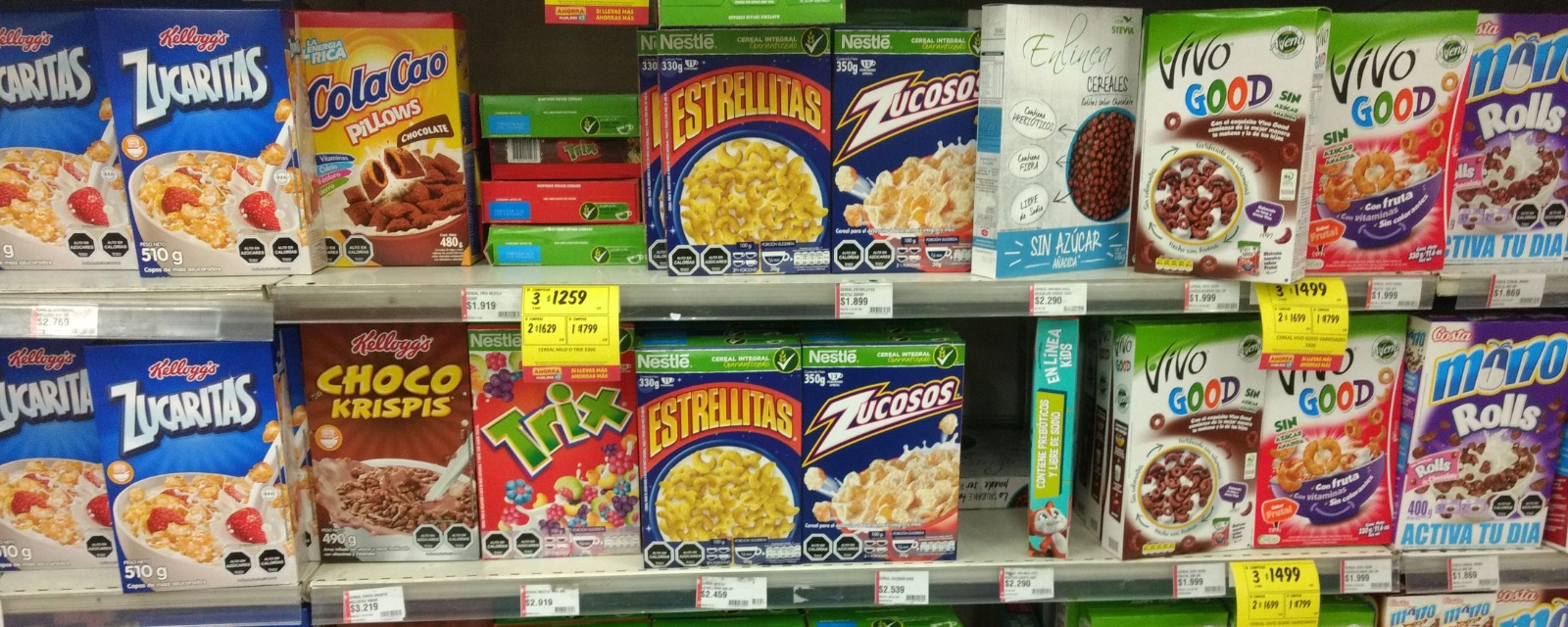 Cereal Boxes with Front-of-Pack Nutrition Labels